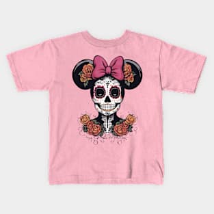 Dia de Los Muertos Mouse Kids T-Shirt